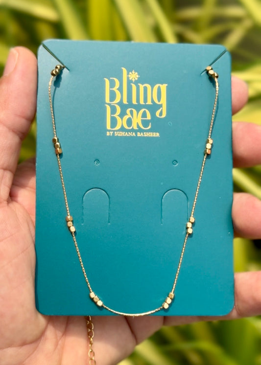 Golden Dusk Bead Necklace ✨ (316L Grade)