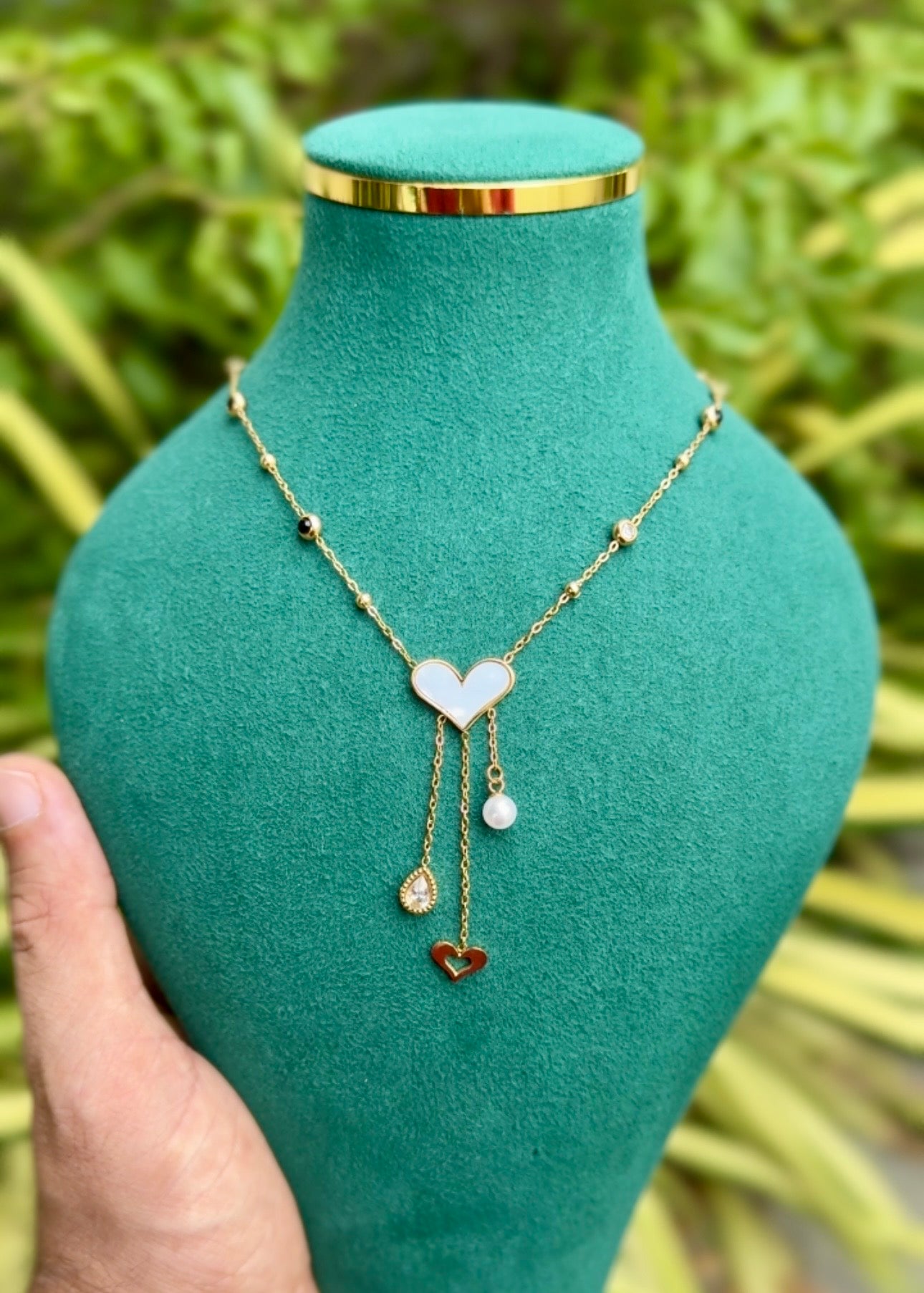 Heart Drop Charm Necklace 💖