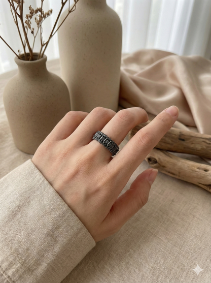 Noir Eternity Band Rings