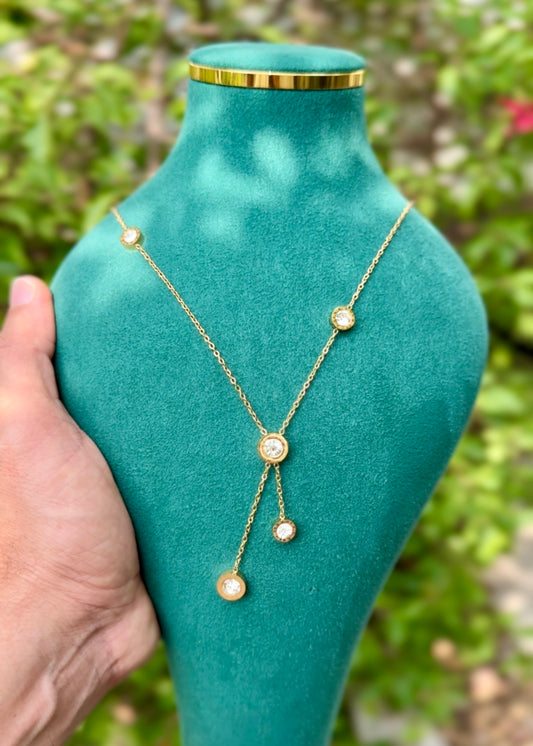 Celeste Drop Crystal Necklace ✨🤍