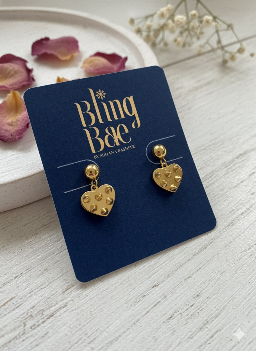 Spiked Heart Earrings