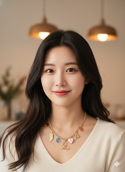 Angel Heart Charm Necklace
