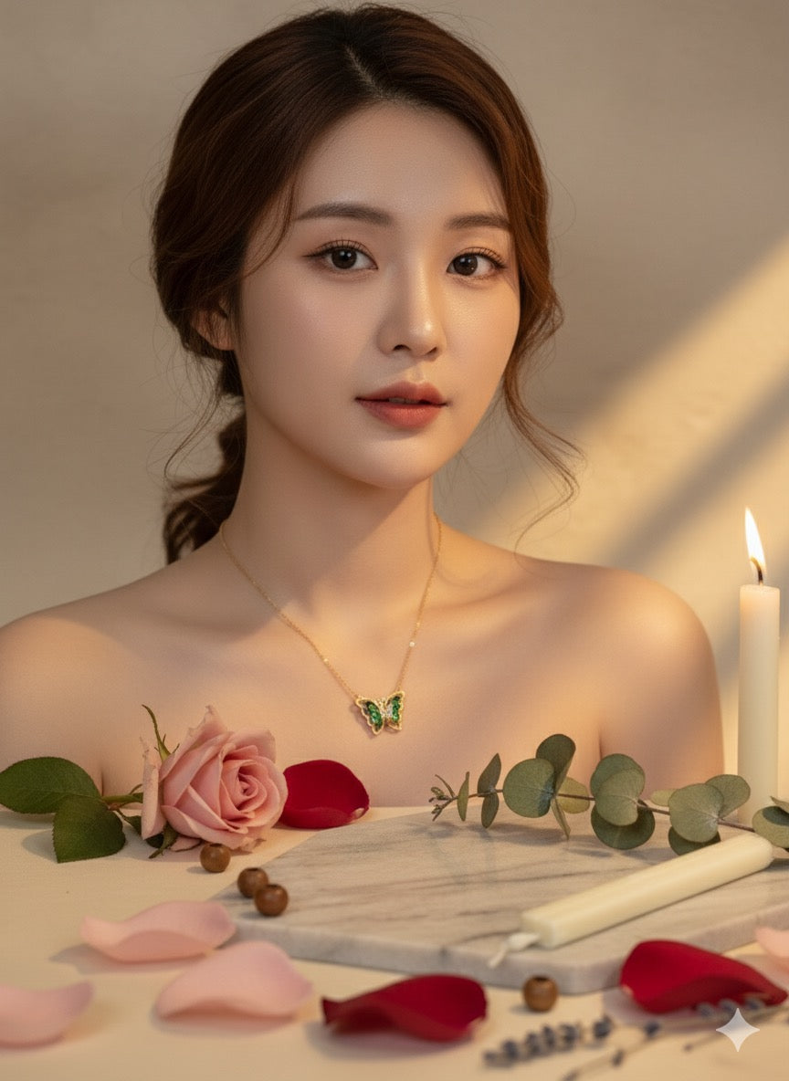 The Verdant Butterfly Chain With Pendant