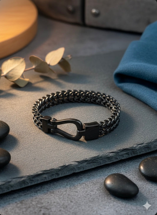 Obsidian Weave Men’s Bracelets