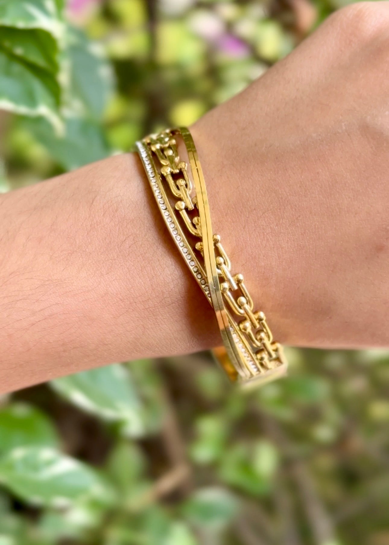 Royal Link Luxe Cuff Bangles 🔗✨ (316L Grade)