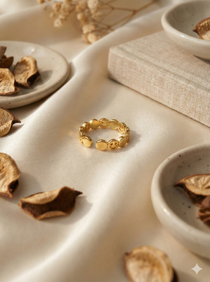 Smiley Luxe Band Rings (Adjustable)