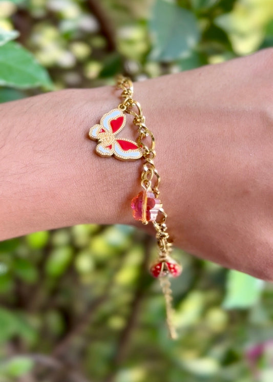 Scarlet Flutter Charm Bracelets 🦋❤️✨