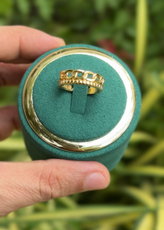 Golden Chain Crown Rings (Adjustable)