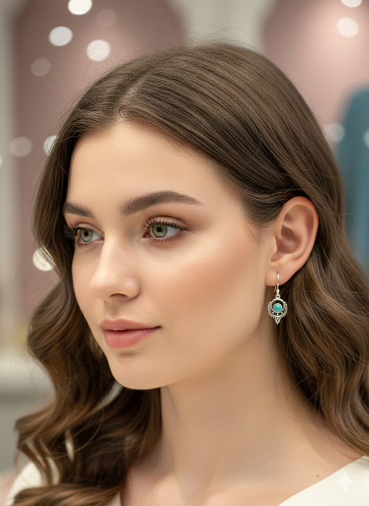 Turquoise Vintage Charm Drops