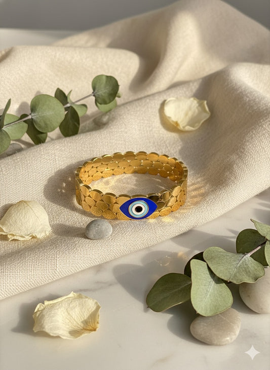 Aegean Gaze Cuff Bangle