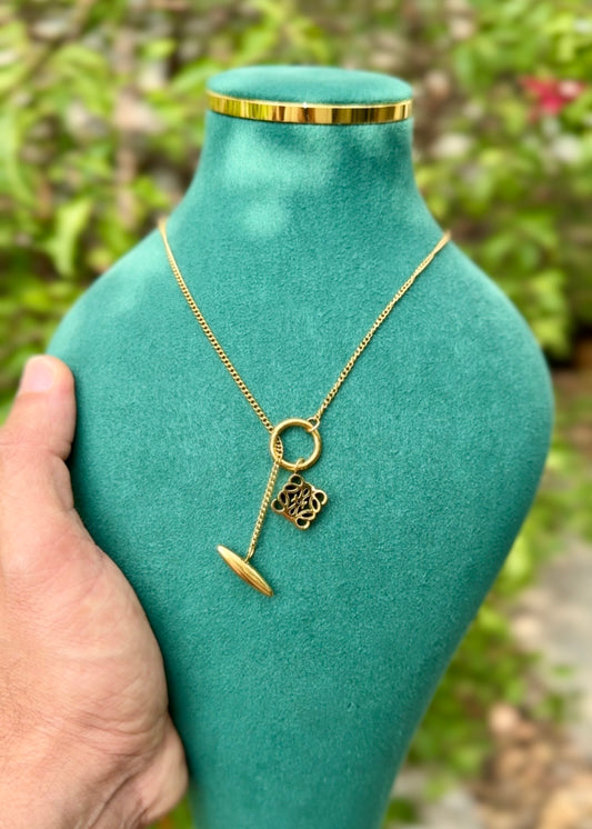 Noor Charm Drop Necklace ✨🖤