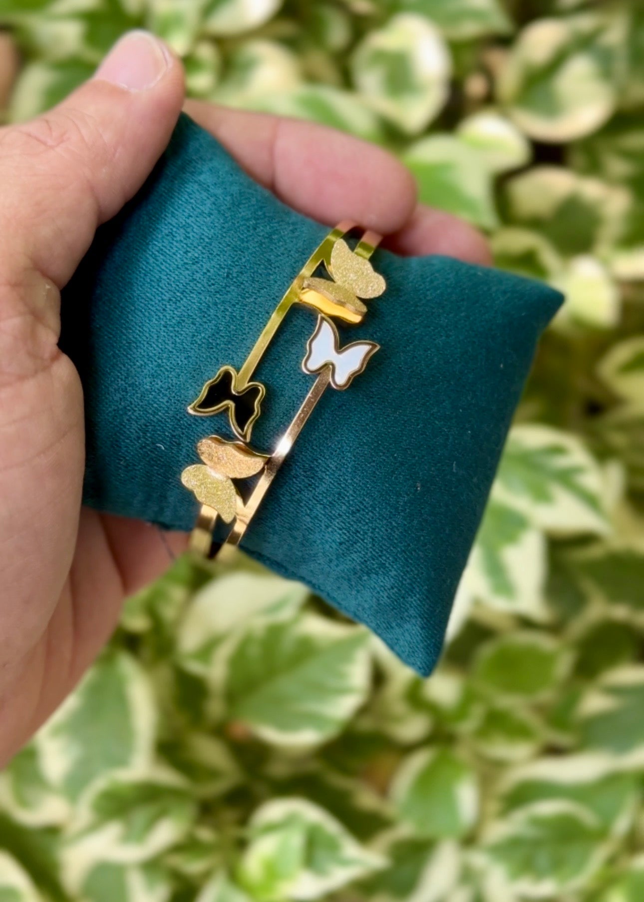 Flutter Charm Butterfly Cuff Bangle 🦋✨