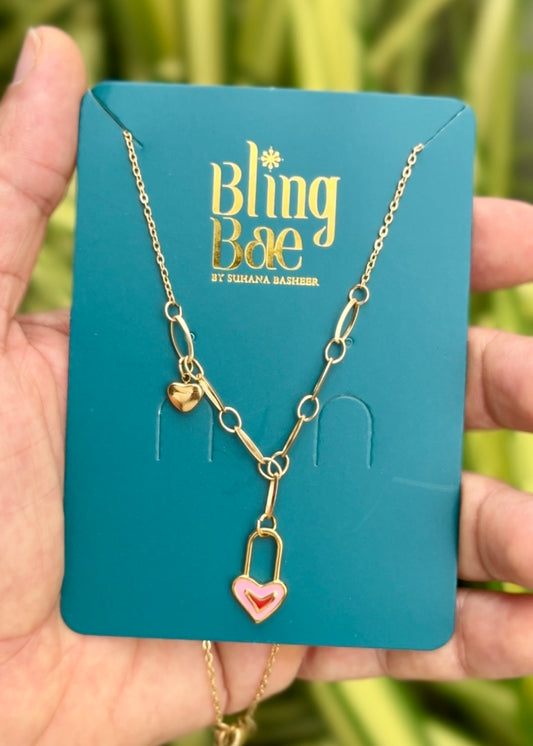 Love Lock Charm Necklace ✨ (316L Grade)