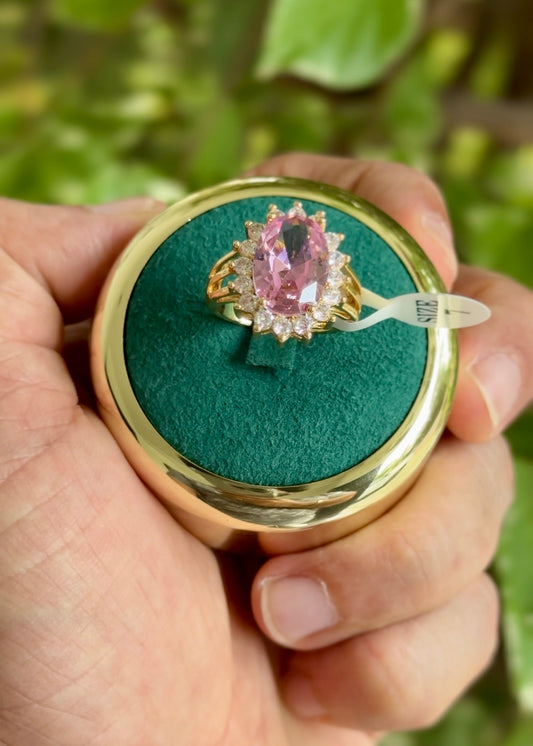 Size The Empress Pink Halo Ring✨