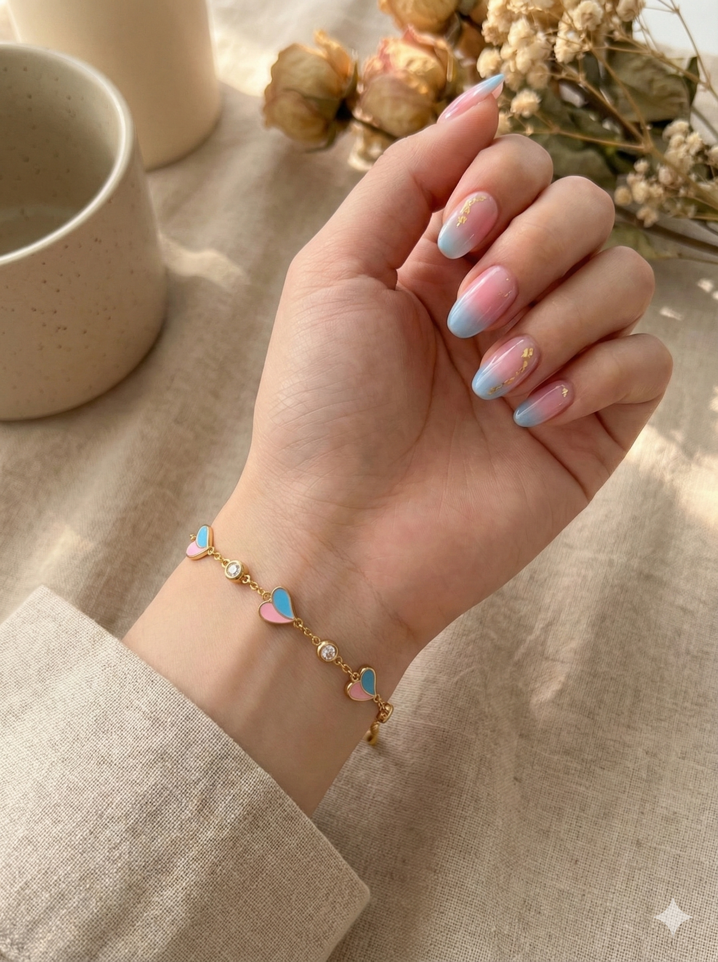 Cotton Candy Hearts Bracelets