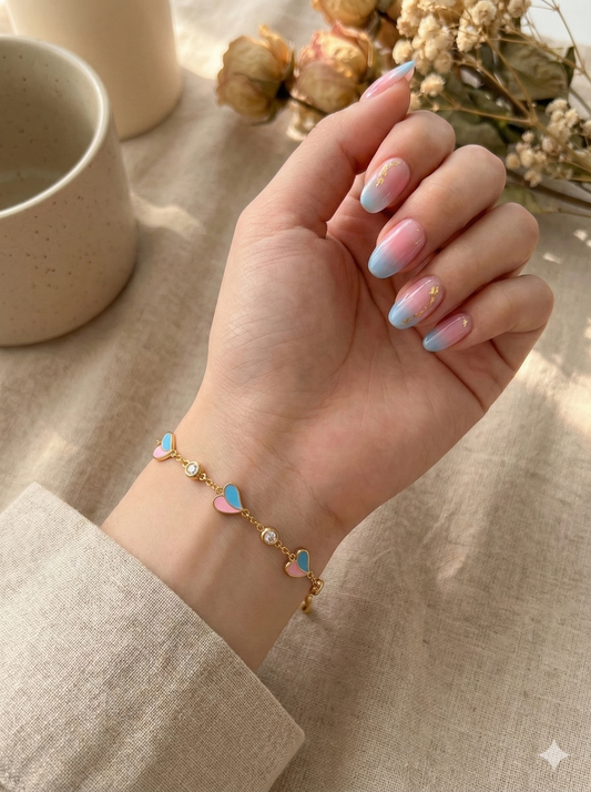 Cotton Candy Hearts Bracelets