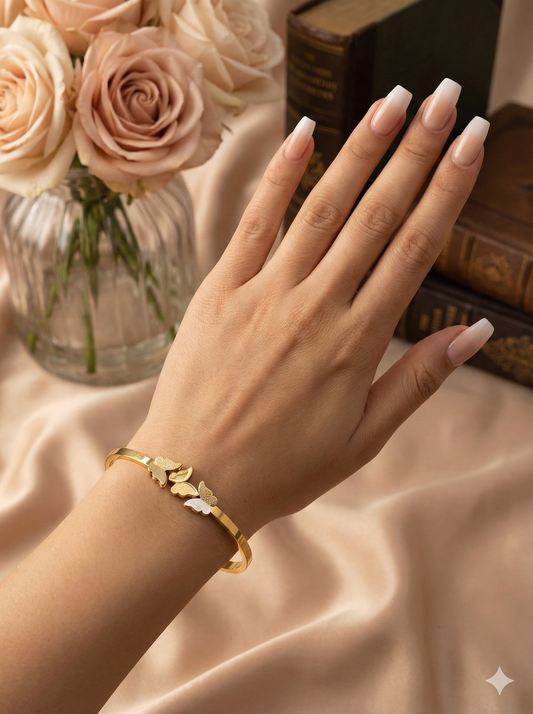 Twin Flutter Cuff Bangle