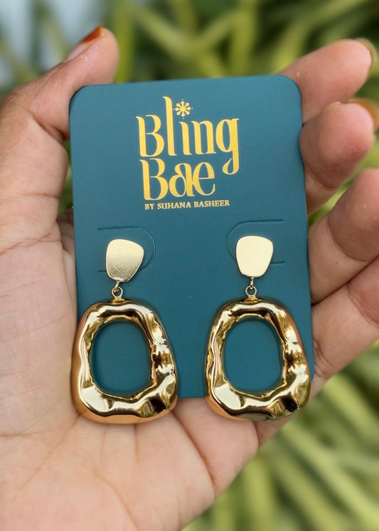 Luxe Melt Oval Drops Earrings