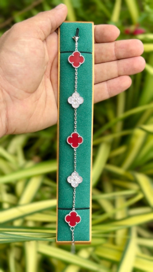 Ruby Frost Clover Bracelets ❤️ (316L Grade)