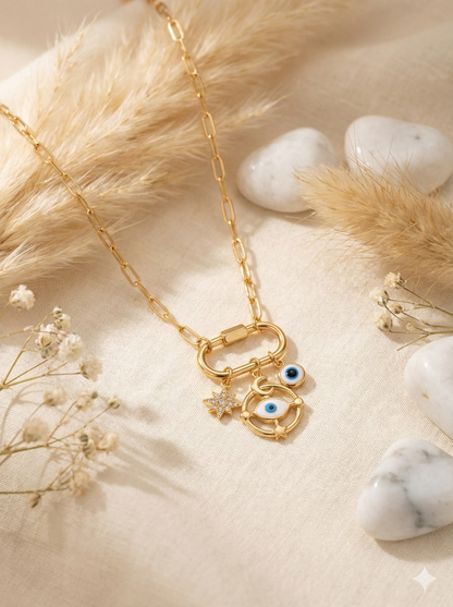 Evil Eye Orbit Necklace