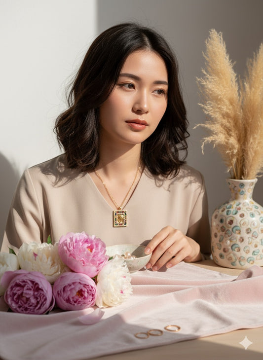 Geometric Garden Chain With Pendant