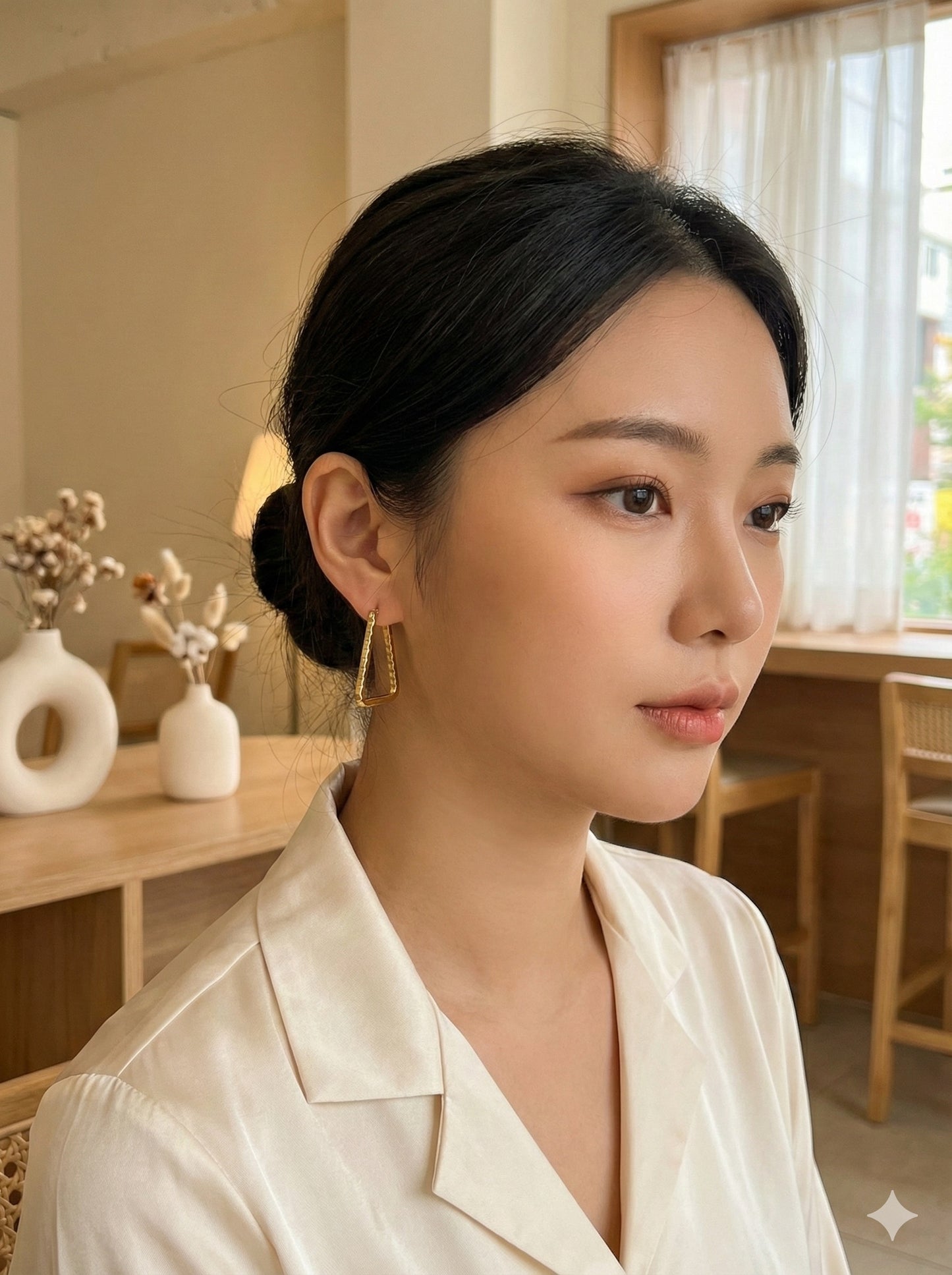 Gilded Edge Hoops Earrings