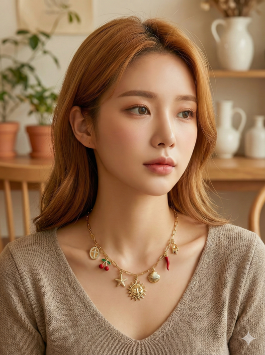 Mediterranean Charm Necklace