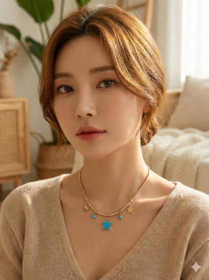 Azure Star Charm Necklace