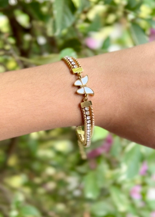 Ivory Flutter Luxe Bracelets 🦋 ✨