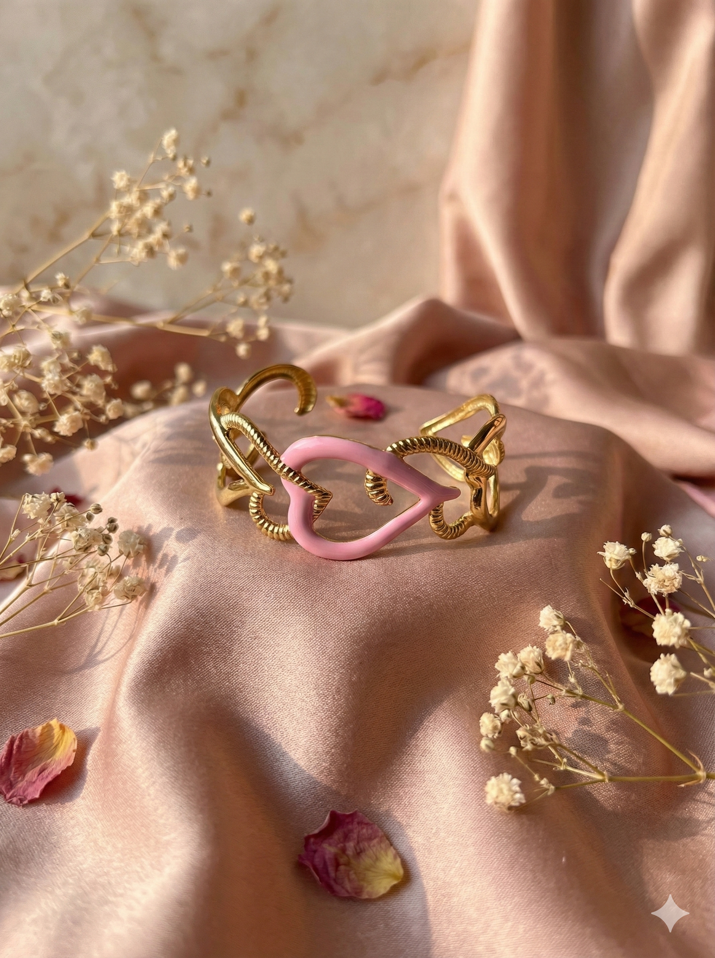 The Blush Heartstrings Cuff Bangle