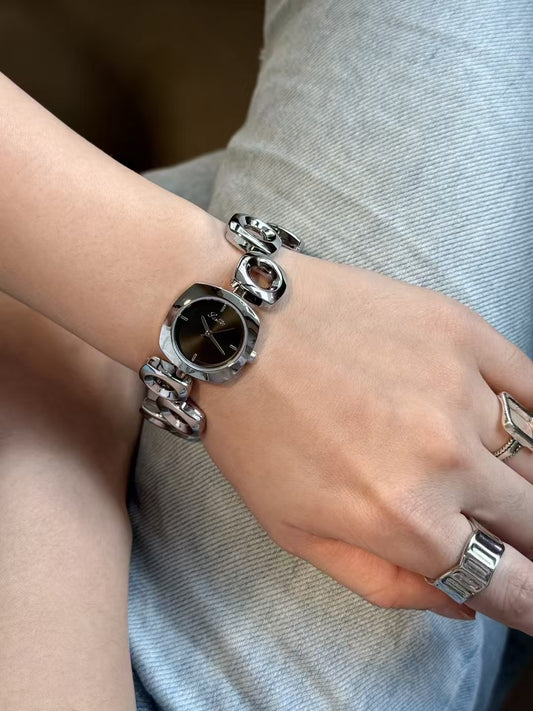 Scottie Geometric Chain Luxury Silver Bracelet Watch