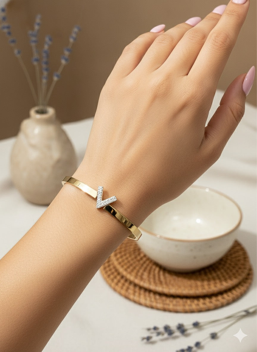 Radiant 'V' Cuff Bangle