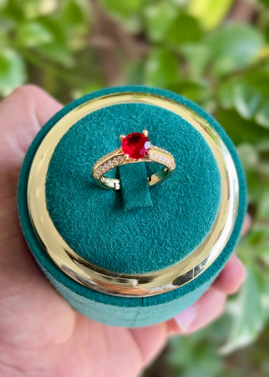 Ruby Shine Rings ❤️✨ (Free-size)