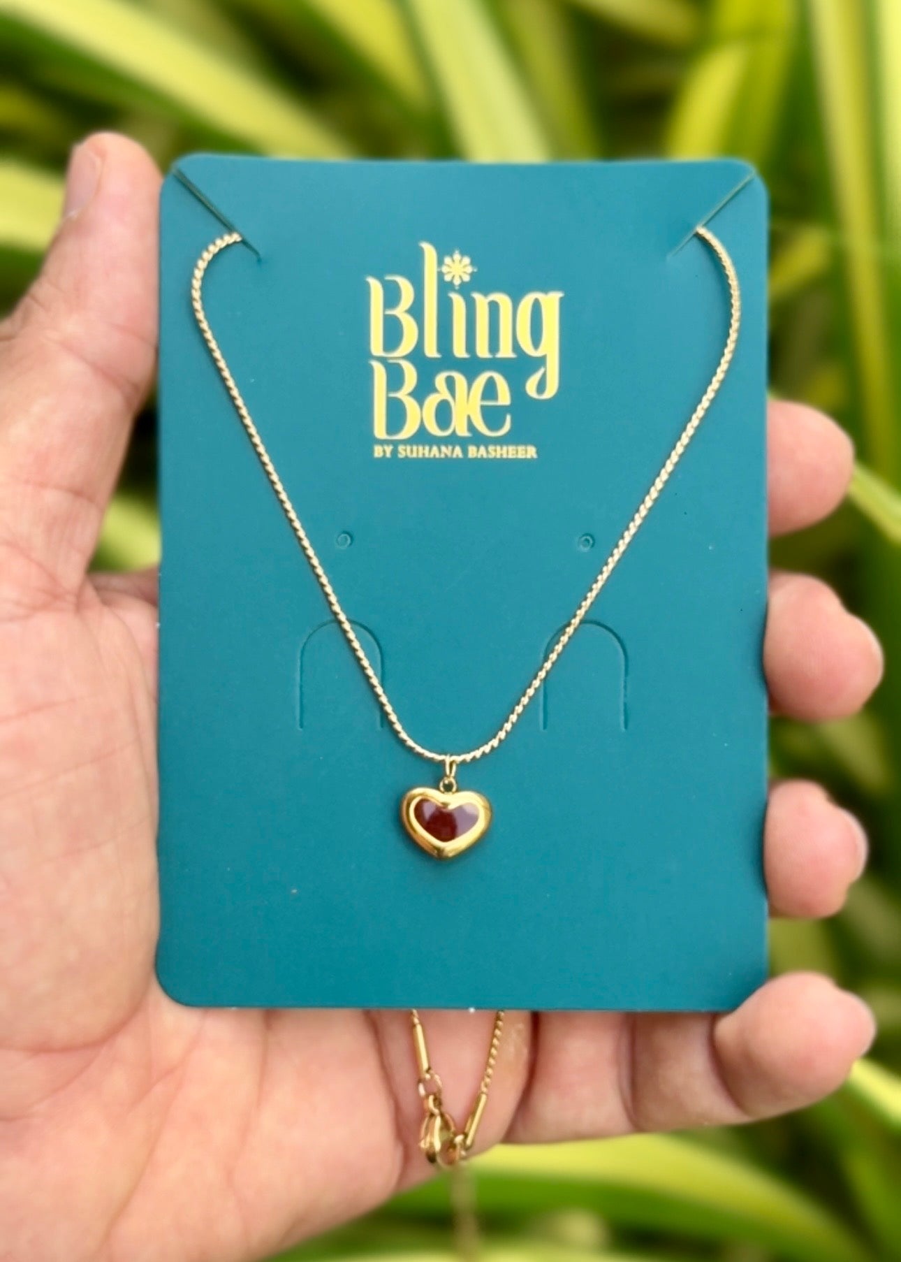 Ruby Heart Glow Necklace ❤️✨