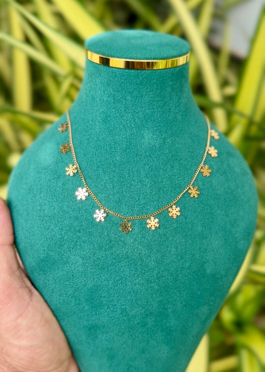 Golden Snowflake Charm Necklace ❄️ ✨