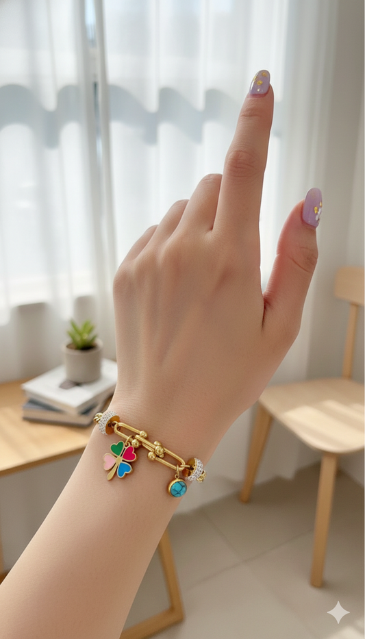 The Rainbow Clover Bracelets