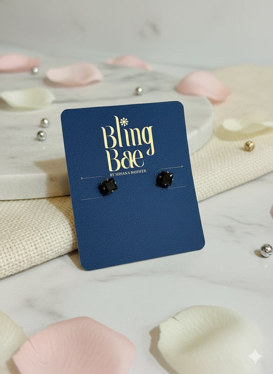 Back Princess-cut Studs