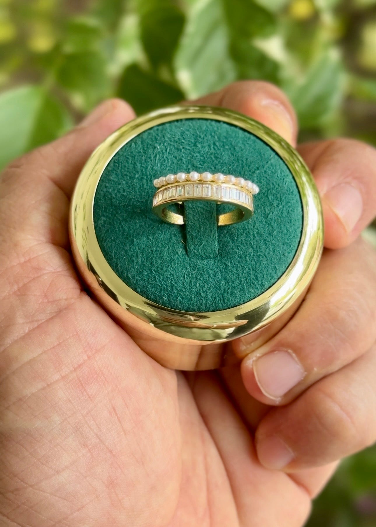 The Petite Pearl Eternity Ring✨(Adjustable)