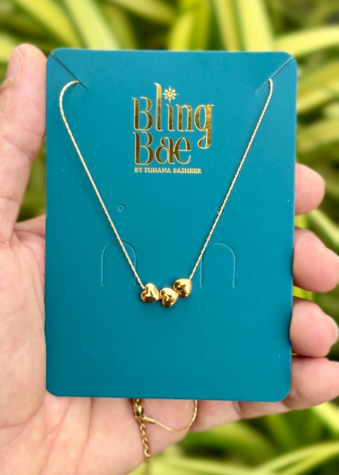 Trinity Heart Necklace 💛✨ (316L Grade)