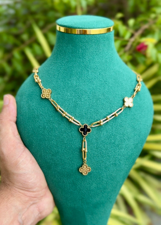 Clover Link Statement Necklace