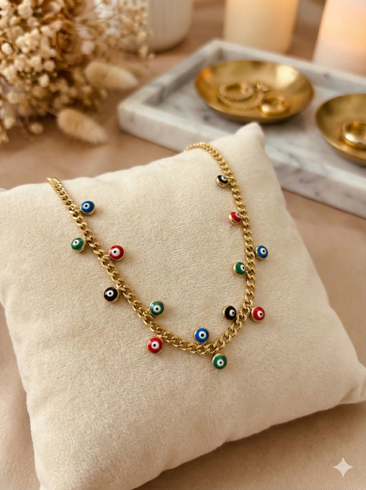 Colorful Evil Eye Necklace