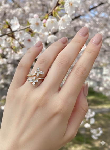Twin Flora Rings (Adjustable)