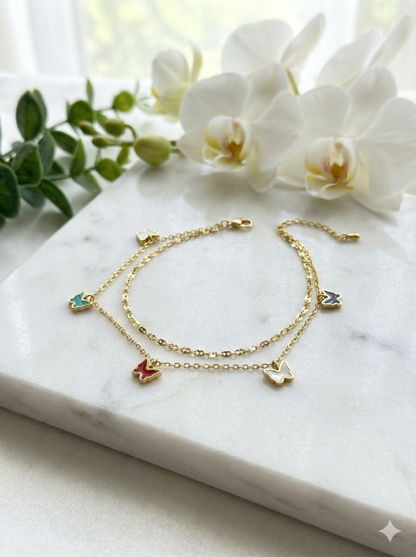 Butterfly Bliss Anklet/Bracelet (Single Piece)