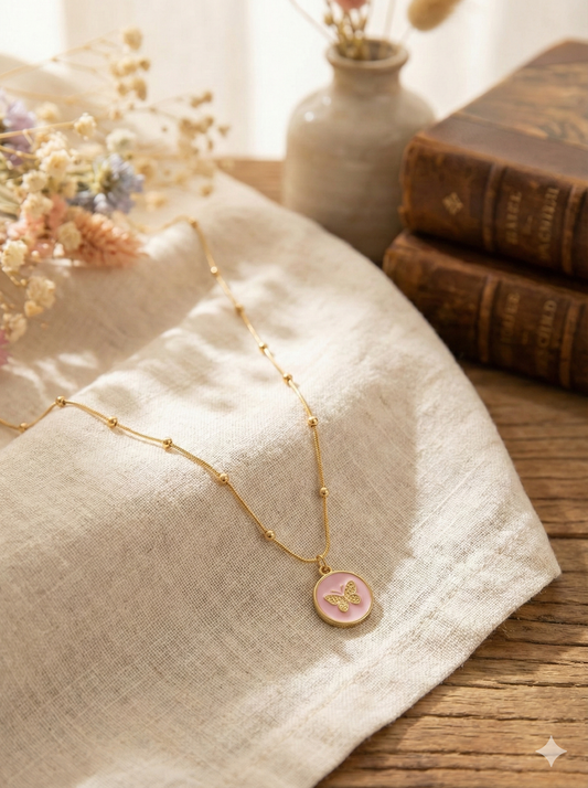 The Blush Butterfly Necklace
