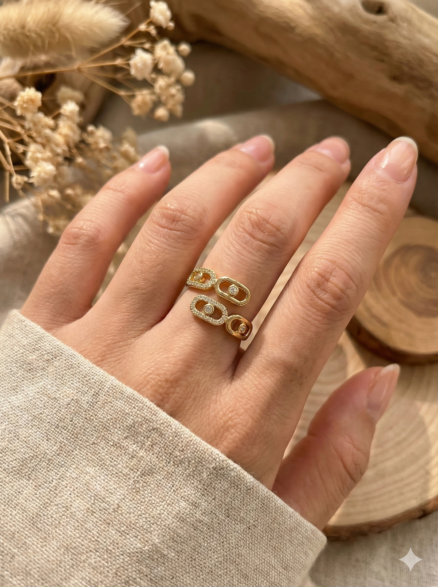 Aurelia Link Rings (Adjustable)