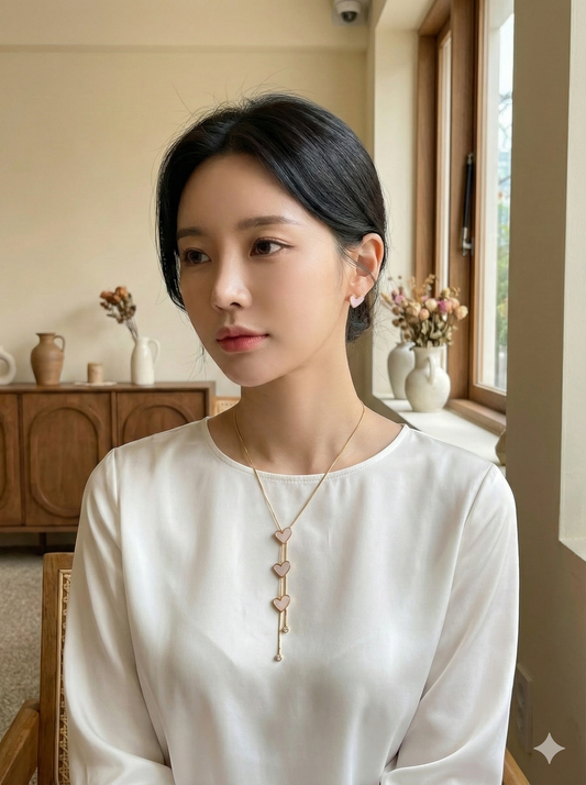 Triple Love Necklace & Earrings Set