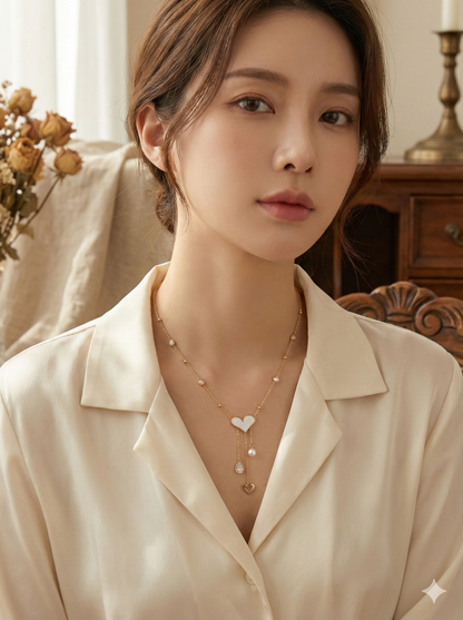 Falling Hearts Necklace