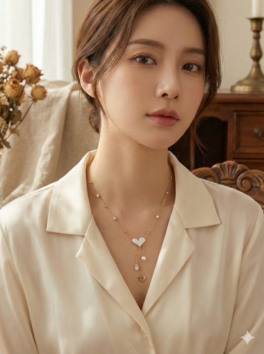 Falling Hearts Necklace