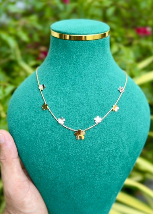 Golden Clover Charm Necklace ✨