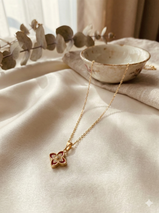 The Garnet Bloom Necklace
